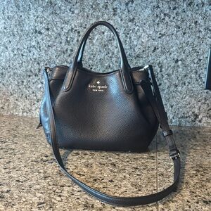 Kate Spade Black Pebbled Leather Satchel